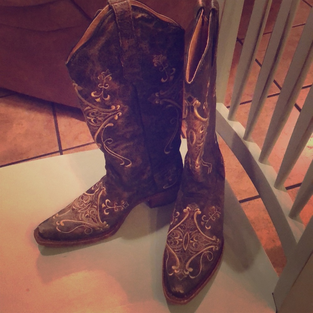 Cowboy boots.